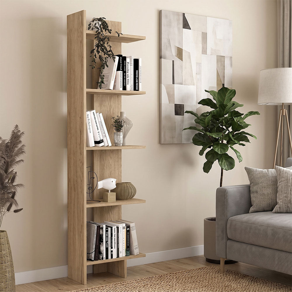 Βιβλιοθήκη Perla Χρώμα Sepet Oak 48x22x170