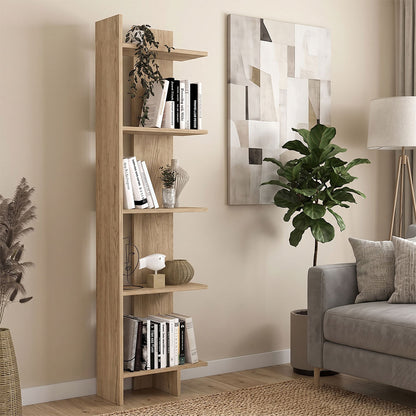 Βιβλιοθήκη Perla Χρώμα Sepet Oak 48x22x170