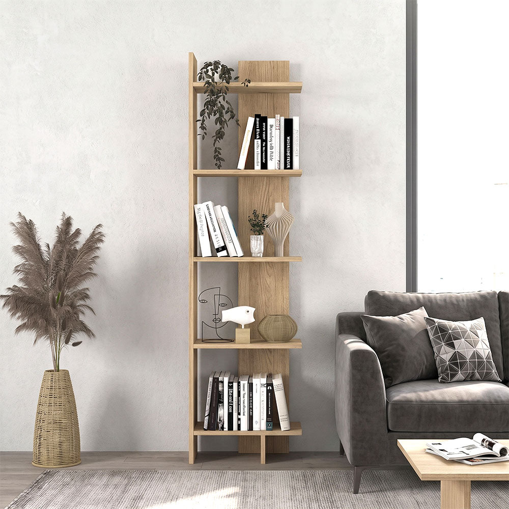 Βιβλιοθήκη Perla Χρώμα Sepet Oak 48x22x170
