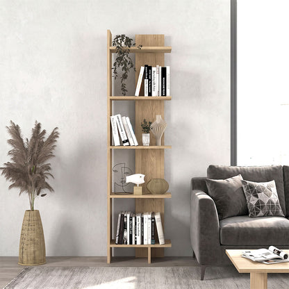 Βιβλιοθήκη Perla Χρώμα Sepet Oak 48x22x170