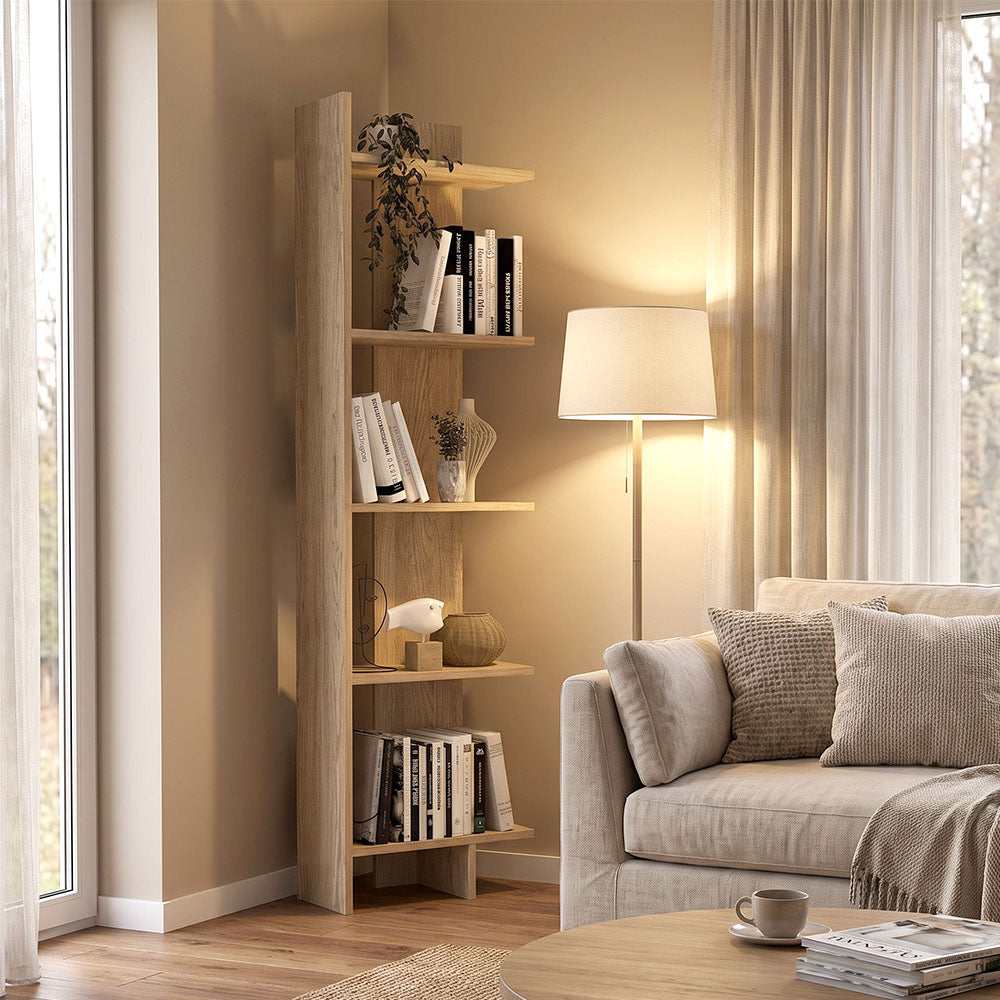 Βιβλιοθήκη Perla Χρώμα Sepet Oak 48x22x170