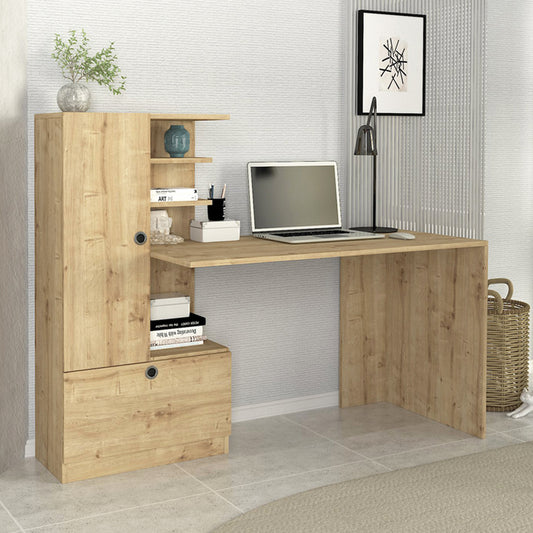 Γραφείο Εργασίας Domingo Χρώμα Sapphire Oak 149,5x60x120