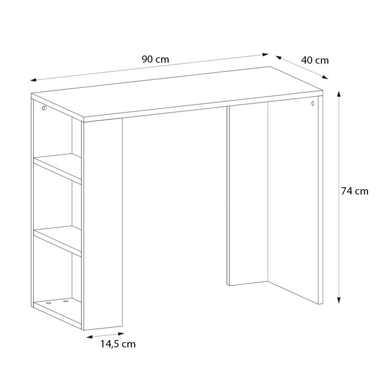 Γραφείο Εργασίας Netenia από Μελαμίνη Χρώμα Sapphire Oak 90x40x74