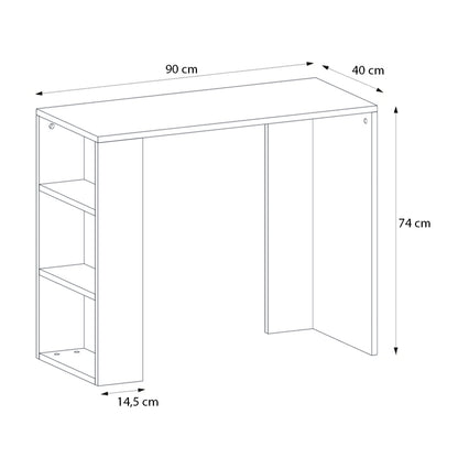 Γραφείο Εργασίας Netenia από Μελαμίνη Χρώμα Sapphire Oak 90x40x74