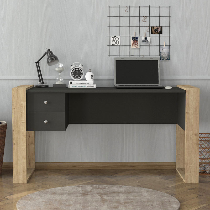 Γραφείο Εργασίας Fernando Χρώμα Ανθρακί - Sapphire Oak 158,4x60x72,2