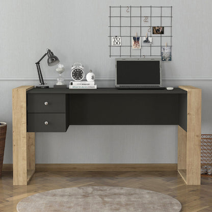 Γραφείο Εργασίας Fernando Χρώμα Ανθρακί - Sapphire Oak 158,4x60x72,2