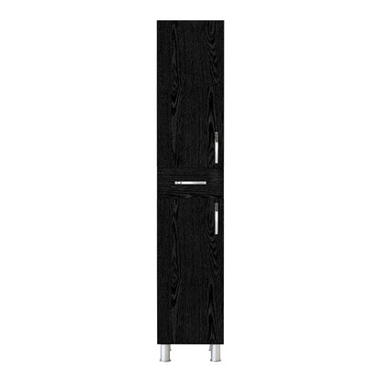 Ντουλάπι Κουζίνας - Μπάνιου Selina Χρώμα Sencron Black 35x31x179