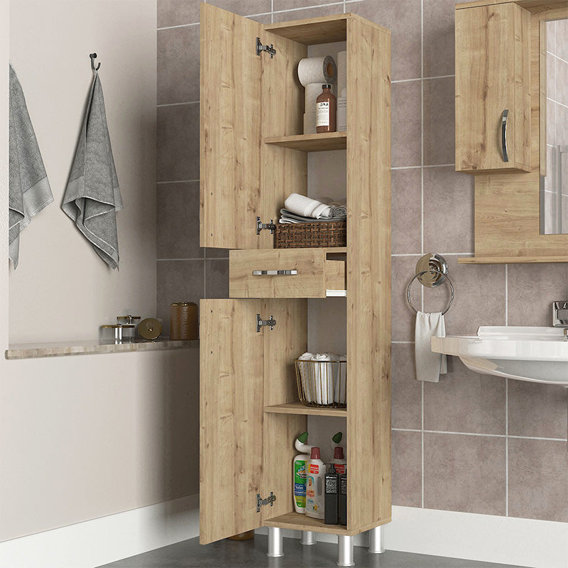 Ντουλάπι Κουζίνας - Μπάνιου Selina Χρώμα Sapphire Oak 35x31x179