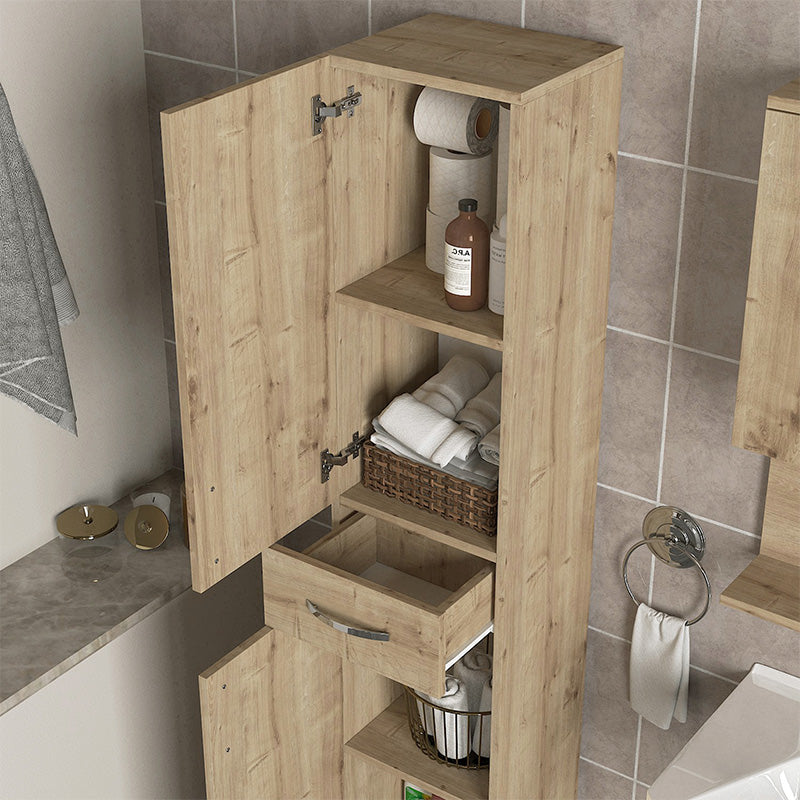 Ντουλάπι Κουζίνας - Μπάνιου Selina Χρώμα Sapphire Oak 35x31x179