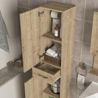 Ντουλάπι Κουζίνας - Μπάνιου Selina Χρώμα Sapphire Oak 35x31x179