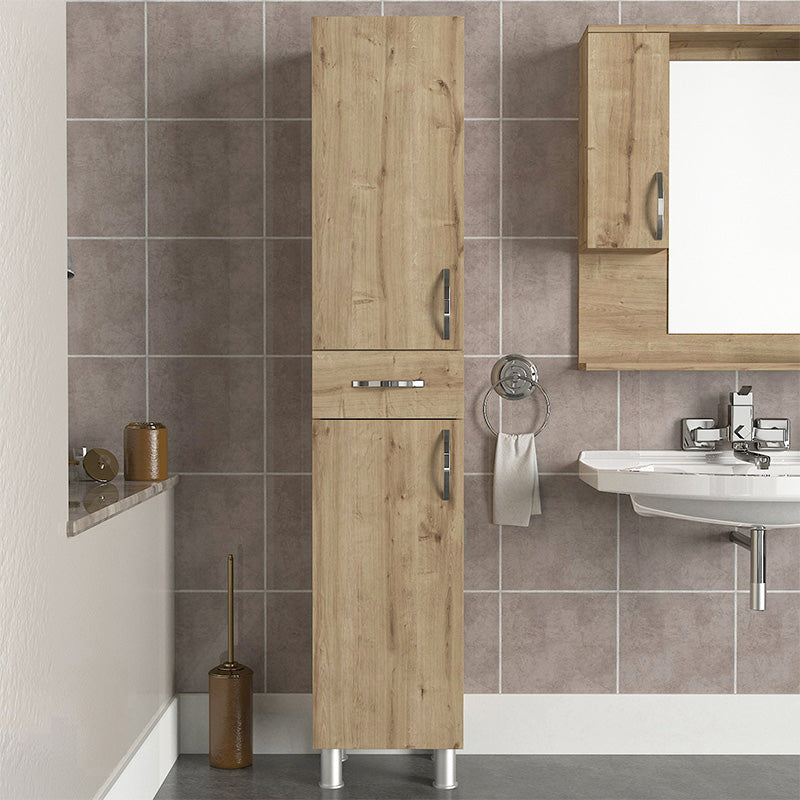 Ντουλάπι Κουζίνας - Μπάνιου Selina Χρώμα Sapphire Oak 35x31x179