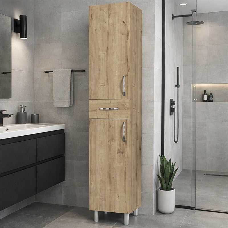 Ντουλάπι Κουζίνας - Μπάνιου Selina Χρώμα Sapphire Oak 35x31x179