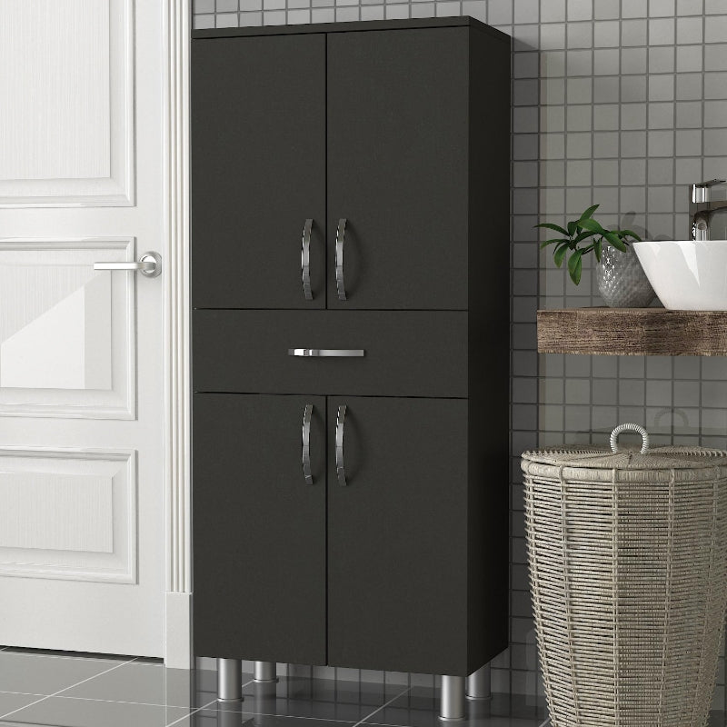 Ντουλάπι Κουζίνας - Μπάνιου Montana Χρώμα Ανθρακί 59,4x31,5x140