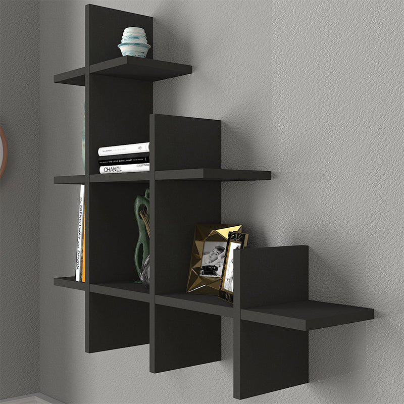 Ραφιέρα Τοίχου Juke Χρώμα Ανθρακί 81,8x18x80