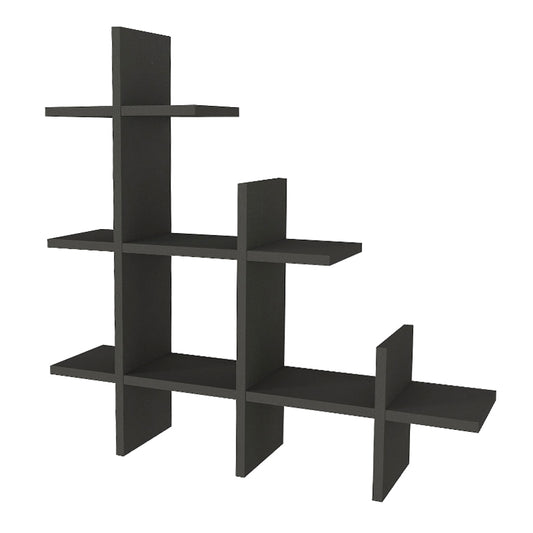 Ραφιέρα Τοίχου Juke Χρώμα Ανθρακί 81,8x18x80