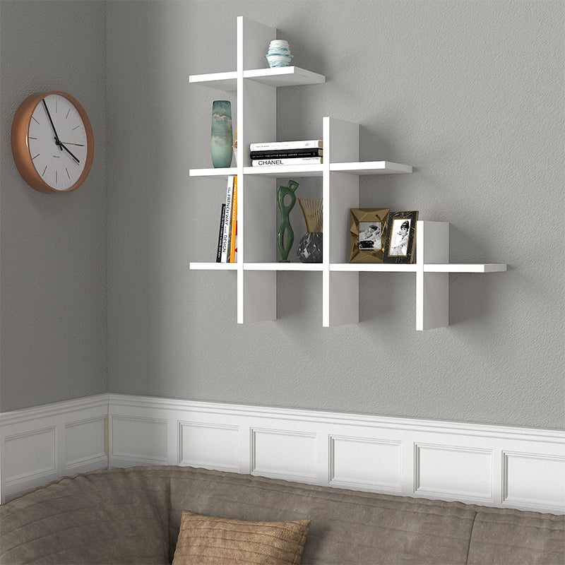 Ραφιέρα Τοίχου Juke Χρώμα Λευκό 81,8x18x80