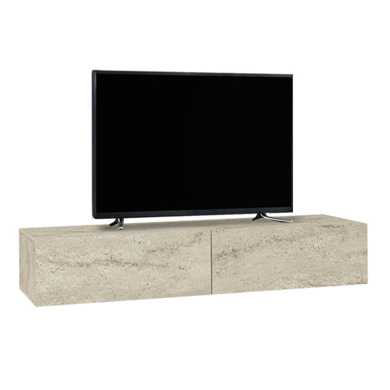 Έπιπλο Τηλεόρασης Επιτοίχιο Aristo με LED Χρώμα Travertine 135x31,6x25