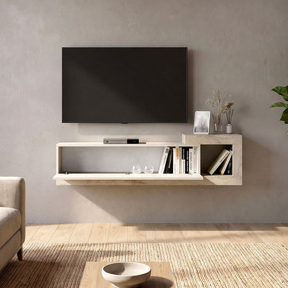 Έπιπλο Τηλεόρασης Επιτοίχιο Volare Χρώμα Sandstone - Travertine 150x29,6x38,6