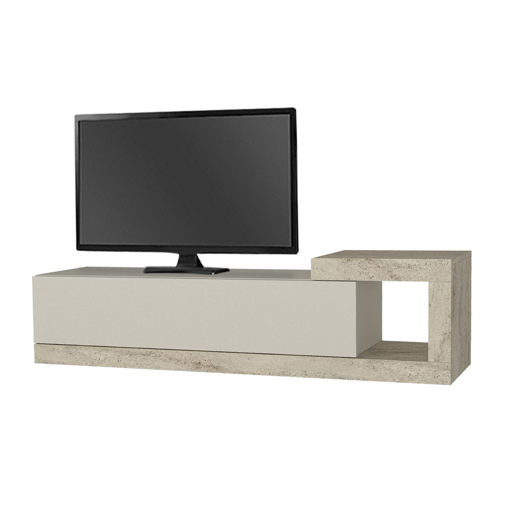 Έπιπλο Τηλεόρασης Επιτοίχιο Volare Χρώμα Sandstone - Travertine 150x29,6x38,6