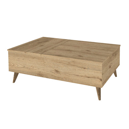 Τραπεζάκι Σαλονιού Roy με Σερβιτόρο Χρώμα Sepet Oak 121x69x40