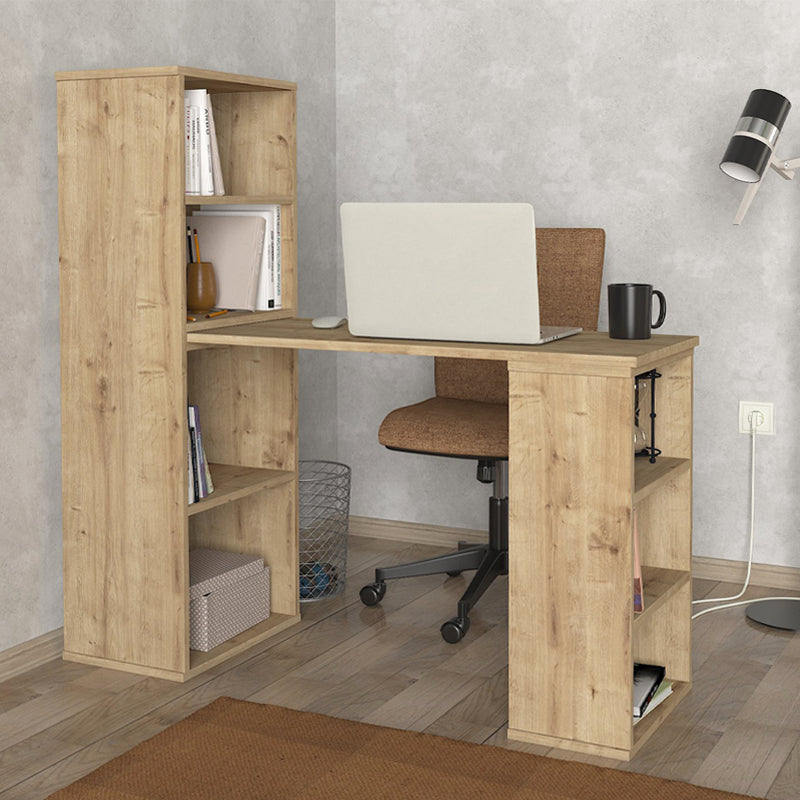 Γραφείο Εργασίας Πολυμορφικό Last Χρώμα Sapphire Oak 119x44,7x123