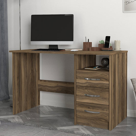 Γραφείο Εργασίας Eldoris Χρώμα Καρυδί 120x60x75