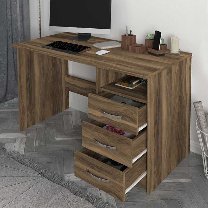 Γραφείο Εργασίας Eldoris Χρώμα Καρυδί 120x60x75