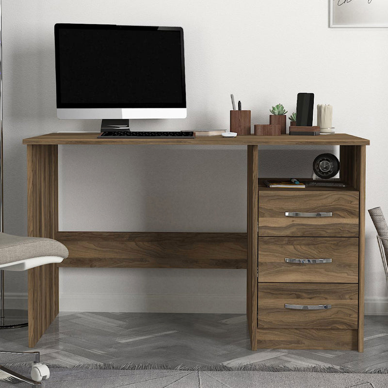 Γραφείο Εργασίας Eldoris Χρώμα Καρυδί 120x60x75