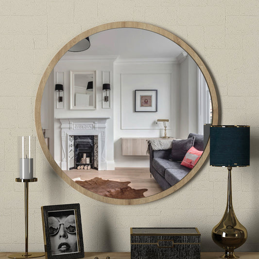 Καθρέπτης Τοίχου Glob Χρώμα Sapphire Oak 59x2x59