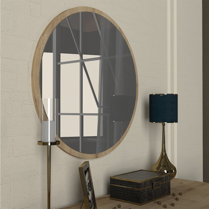 Καθρέπτης Τοίχου Glob Χρώμα Sapphire Oak 59x2x59