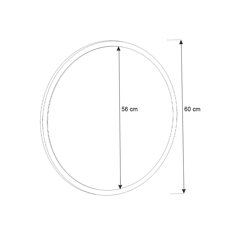 Καθρέπτης Τοίχου Glob Χρώμα Sapphire Oak 59x2x59