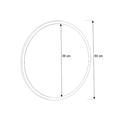 Καθρέπτης Τοίχου Glob Χρώμα Sapphire Oak 59x2x59