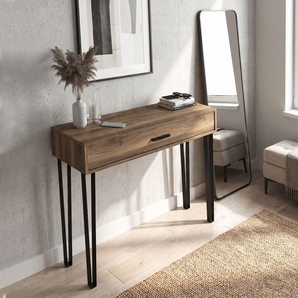 Κονσόλα Rochel Χρώμα Καρυδί 120x35x89,8