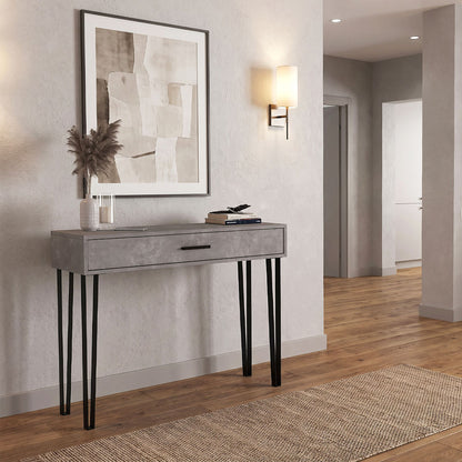 Κονσόλα Rochel Χρώμα Γκρι Σκυροδέματος 120x35x89,8