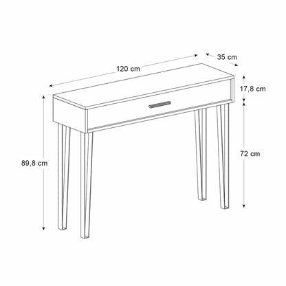 Κονσόλα Rochel Χρώμα Γκρι Σκυροδέματος 120x35x89,8