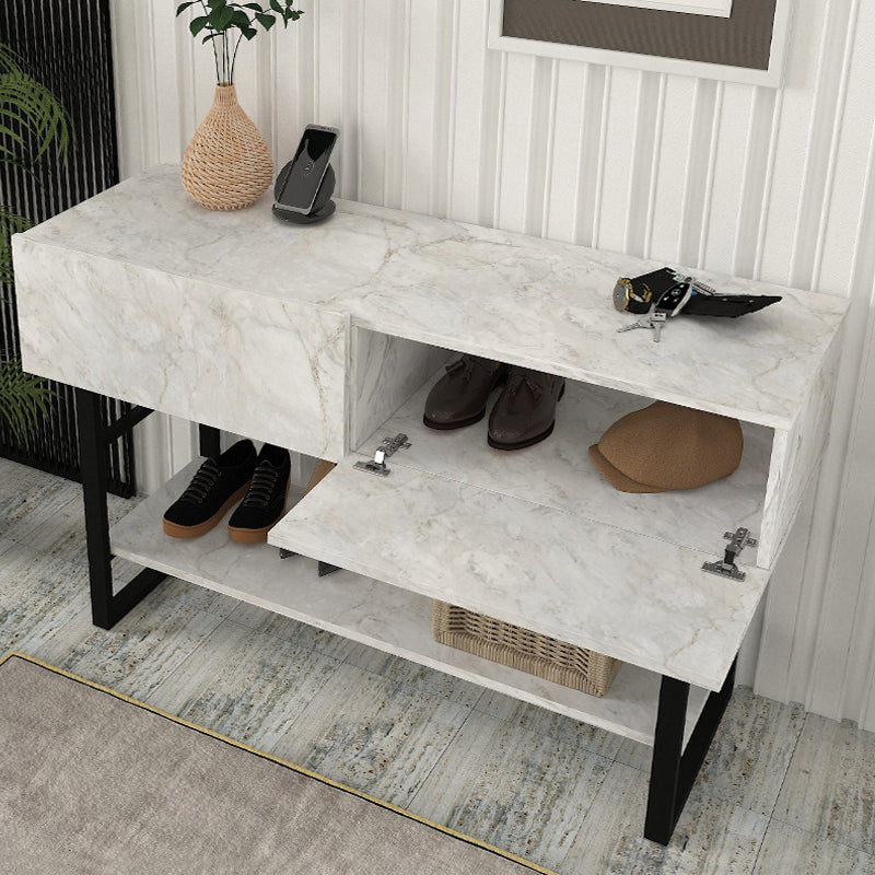 Κονσόλα Aron Χρώμα Λευκό Εφέ Μαρμάρου 138,8x41x75,7