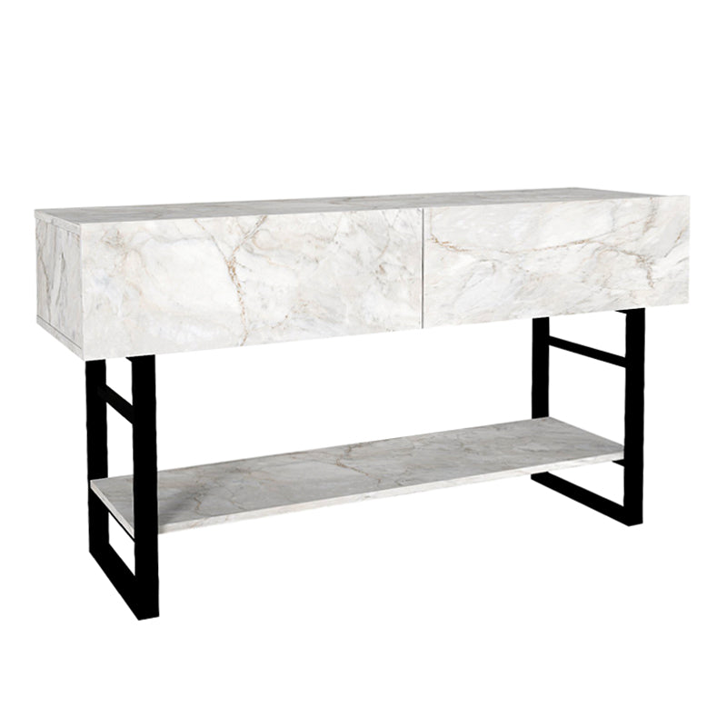 Κονσόλα Aron Χρώμα Λευκό Εφέ Μαρμάρου 138,8x41x75,7