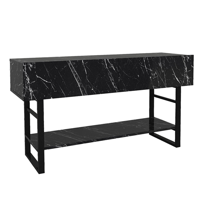 Κονσόλα Aron Χρώμα Μαύρο Εφέ Μαρμάρου 138,8x41x75,7