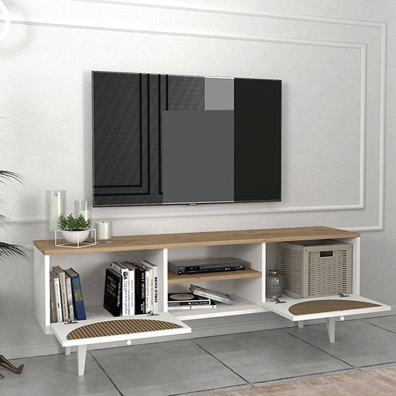 Έπιπλο Τηλεόρασης Aureta Χρώμα Λευκό - Sapphire Oak 150X35X52,8