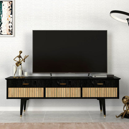 Έπιπλο Τηλεόρασης Bolea Χρώμα Modern Black 150X35X49,7
