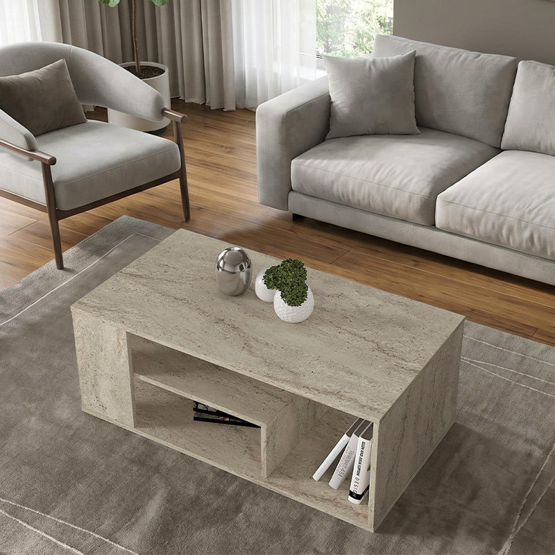 Abdera Coffee Table Travertine Color 110x60x42