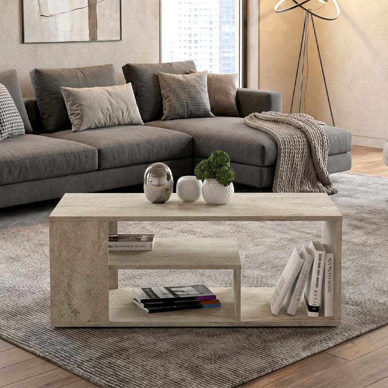 Abdera Coffee Table Travertine Color 110x60x42