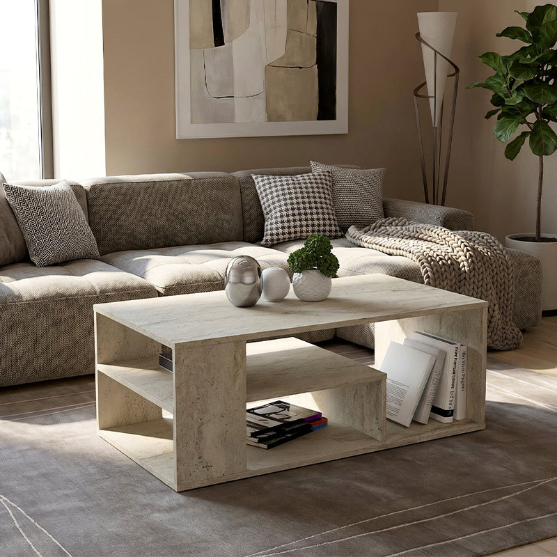 Abdera Coffee Table Travertine Color 110x60x42