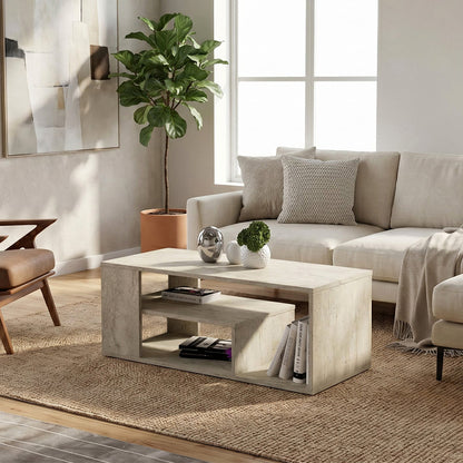 Abdera Coffee Table Travertine Color 110x60x42