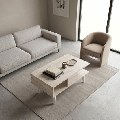 Andros Coffee Table Travertine Color 90x54x39.6