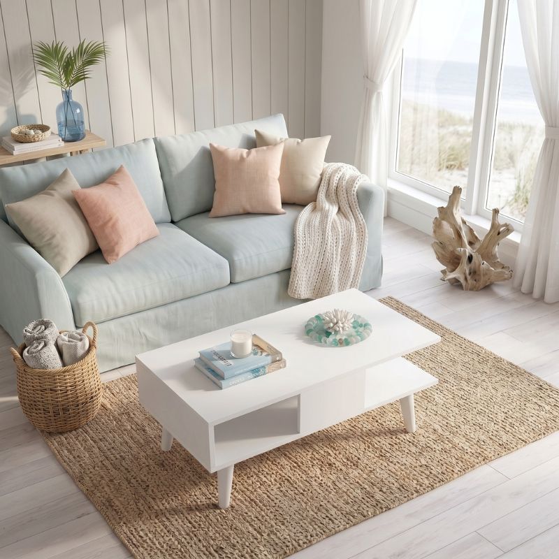 Coffee Table Andros White 90x54x39.6
