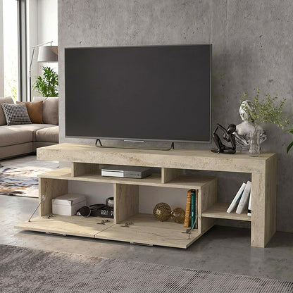 Έπιπλο Τηλεόρασης Acnes Χρώμα Travertine 160x40x53