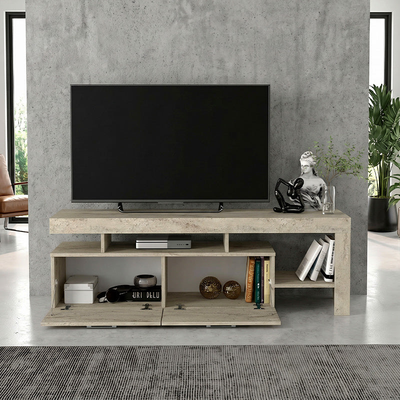 Έπιπλο Τηλεόρασης Acnes Χρώμα Travertine 160x40x53