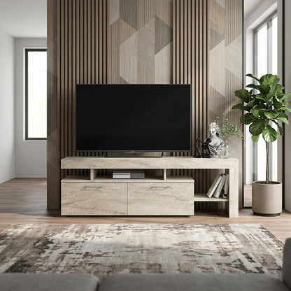 Έπιπλο Τηλεόρασης Acnes Χρώμα Travertine 160x40x53