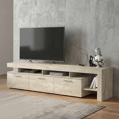 Έπιπλο Τηλεόρασης Acnes Χρώμα Travertine 220x40x52